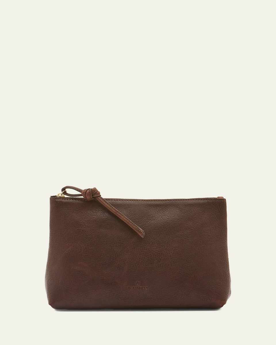 Snodo Zip Leather Clutch Bag